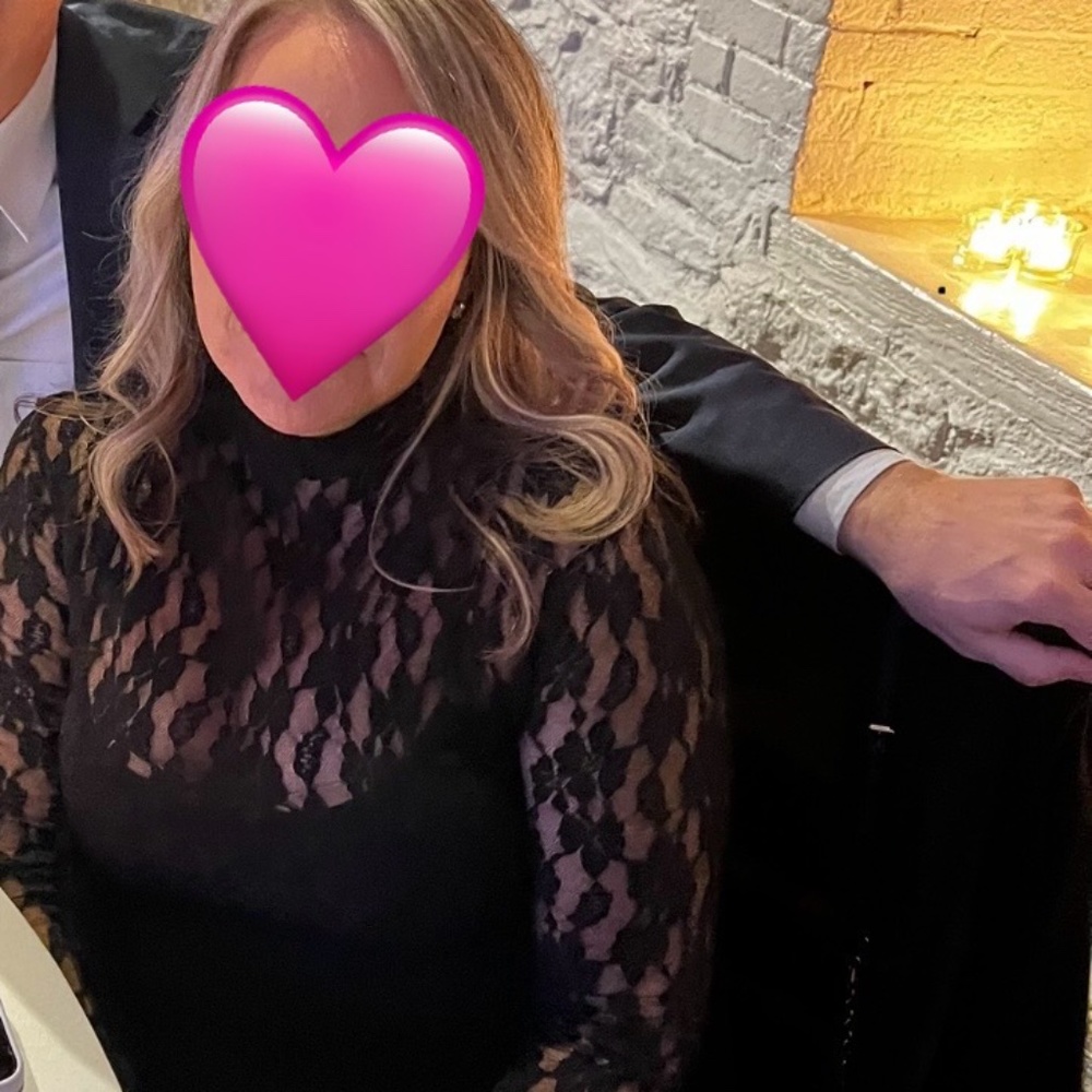 Zara Black Midi  Lace Dress